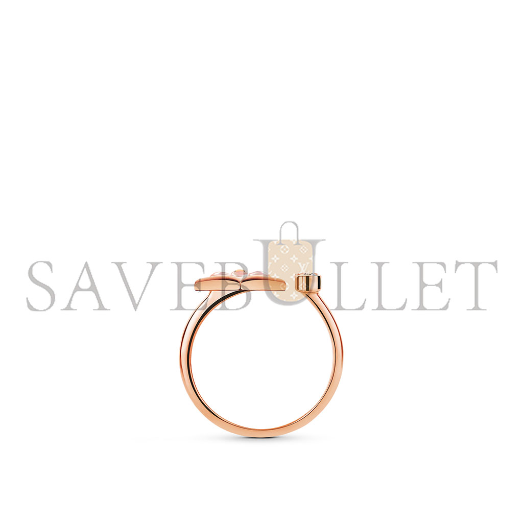 l**is v*t*n color blossom mini star rose gold, pink mother-of-pearl and Di*m*nd ring q9n07a